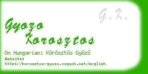 gyozo korosztos business card